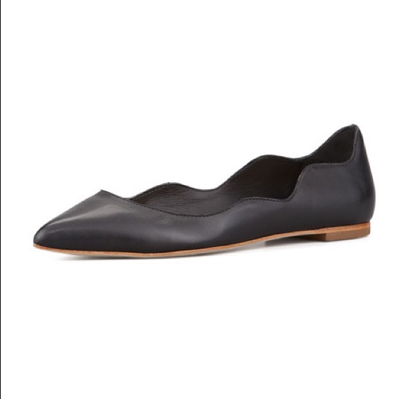 Loeffler Randall Shoes - NEW Loeffler Randall Milla Black Scalloped Flats 6